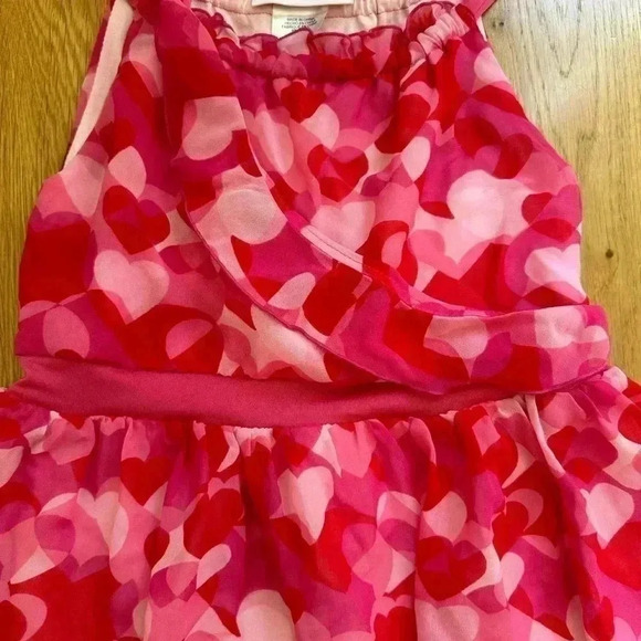 American Girl Red Hearts Ruffle Dress for Girls size 7 - Picture 4 of 7